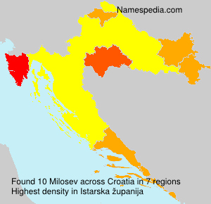 Surname Milosev in Croatia Surname Milosev in Croatia