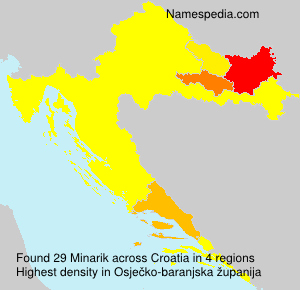 Surname Minarik in Croatia