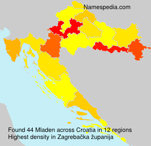 Surname Mladen in Croatia