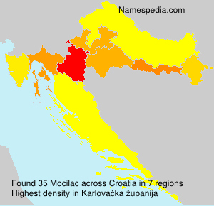 Surname Mocilac in Croatia Surname Mocilac in Croatia