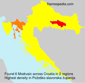 Surname Modrusic in Croatia Surname Modrusic in Croatia