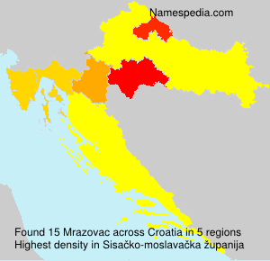 Surname Mrazovac in Croatia Surname Mrazovac in Croatia