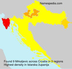 Surname Mrkaljevic in Croatia Surname Mrkaljevic in Croatia