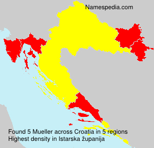 Surname Mueller in Croatia Surname Mueller in Croatia