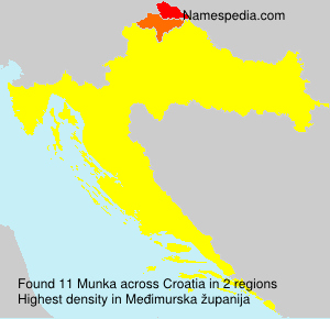 Surname Munka in Croatia Surname Munka in Croatia
