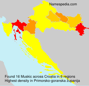Surname Muskic in Croatia Surname Muskic in Croatia