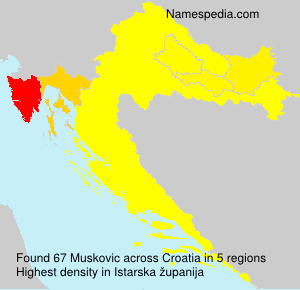 Surname Muskovic in Croatia Surname Muskovic in Croatia
