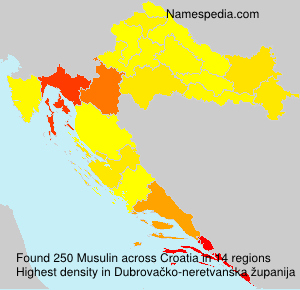 Surname Musulin in Croatia Surname Musulin in Croatia