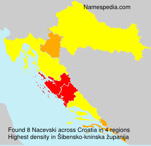 Surname Nacevski in Croatia Surname Nacevski in Croatia