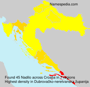 Surname Nadilo in Croatia Surname Nadilo in Croatia