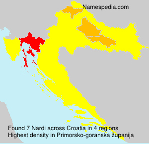 Surname Nardi in Croatia Surname Nardi in Croatia