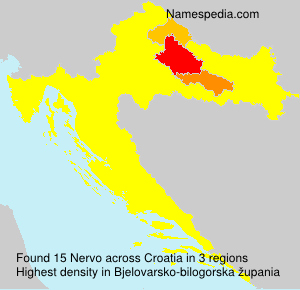 Surname Nervo in Croatia Surname Nervo in Croatia