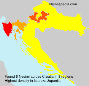 Surname Nesimi in Croatia Surname Nesimi in Croatia