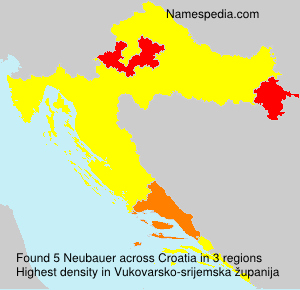 Surname Neubauer in Croatia Surname Neubauer in Croatia