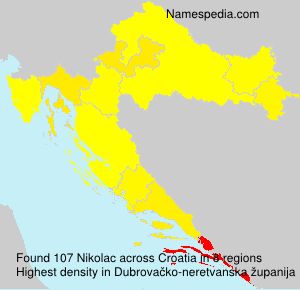 Surname Nikolac in Croatia Surname Nikolac in Croatia