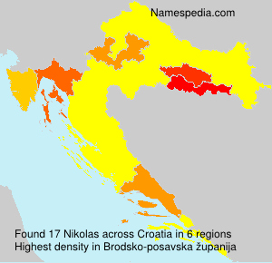 Surname Nikolas in Croatia Surname Nikolas in Croatia