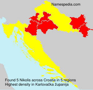 Surname Nikolis in Croatia Surname Nikolis in Croatia
