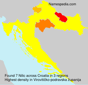 Surname Nilic in Croatia Surname Nilic in Croatia