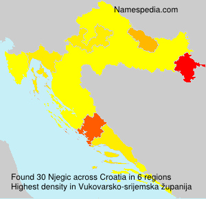 Surname Njegic in Croatia Surname Njegic in Croatia