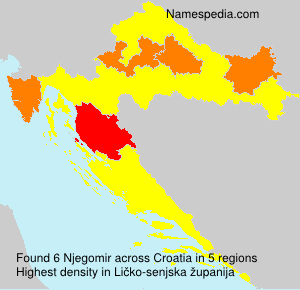 Surname Njegomir in Croatia Surname Njegomir in Croatia