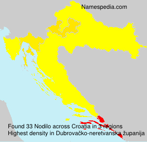 Surname Nodilo in Croatia Surname Nodilo in Croatia