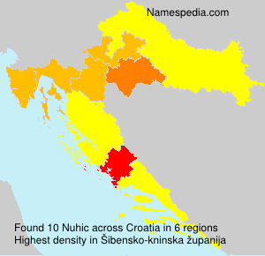 Surname Nuhic in Croatia Surname Nuhic in Croatia
