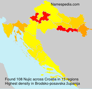 Surname Nujic in Croatia Surname Nujic in Croatia