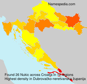 Surname Nukic in Croatia Surname Nukic in Croatia