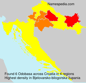 Surname Odobasa in Croatia Surname Odobasa in Croatia