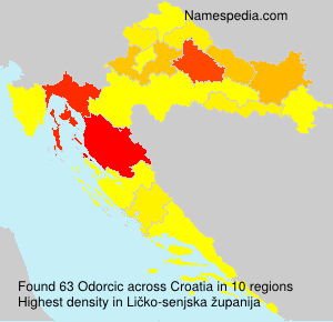 Surname Odorcic in Croatia Surname Odorcic in Croatia