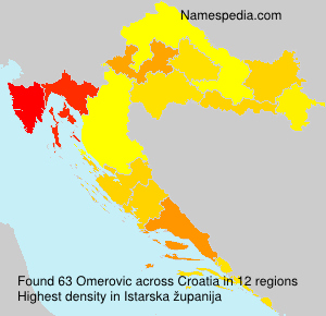Surname Omerovic in Croatia Surname Omerovic in Croatia