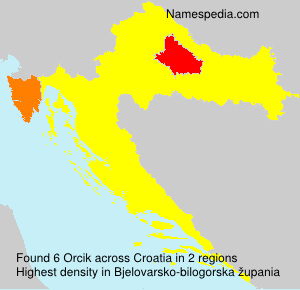 Surname Orcik in Croatia Surname Orcik in Croatia