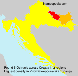 Surname Ostrunic in Croatia Surname Ostrunic in Croatia
