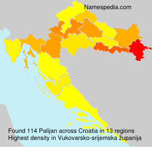 Surname Palijan in Croatia Surname Palijan in Croatia
