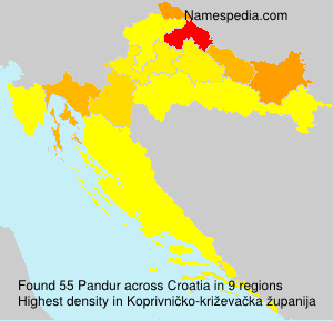 Surname Pandur in Croatia Surname Pandur in Croatia