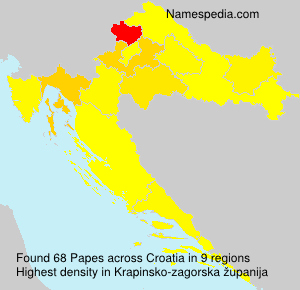 Surname Papes in Croatia Surname Papes in Croatia