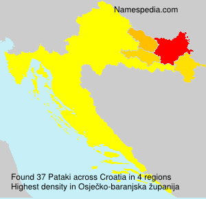 Surname Pataki in Croatia Surname Pataki in Croatia