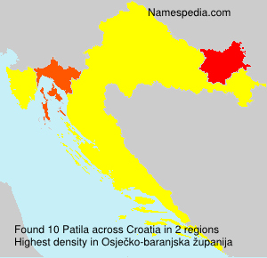 Surname Patila in Croatia Surname Patila in Croatia