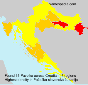 Surname Pavelka in Croatia