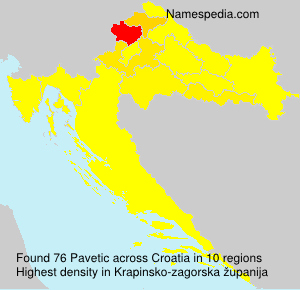 Surname Pavetic in Croatia Surname Pavetic in Croatia