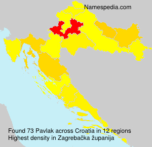 Surname Pavlak in Croatia Surname Pavlak in Croatia