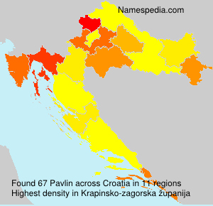 Surname Pavlin in Croatia Surname Pavlin in Croatia