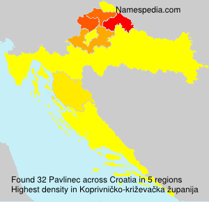 Surname Pavlinec in Croatia Surname Pavlinec in Croatia