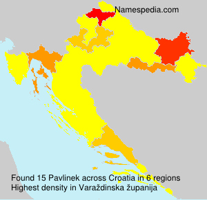 Surname Pavlinek in Croatia Surname Pavlinek in Croatia
