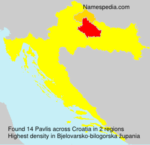 Surname Pavlis in Croatia Surname Pavlis in Croatia