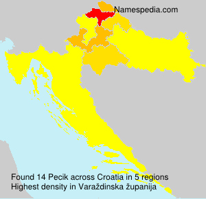 Surname Pecik in Croatia Surname Pecik in Croatia