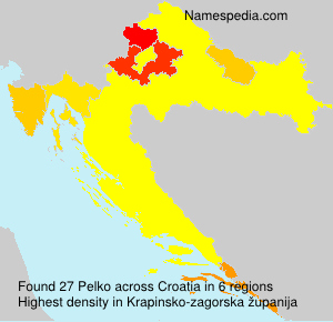 Surname Pelko in Croatia Surname Pelko in Croatia