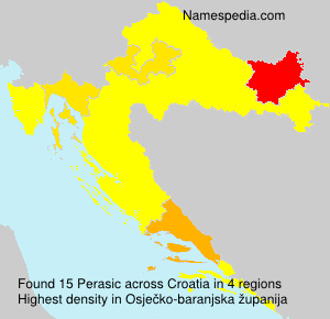 Surname Perasic in Croatia Surname Perasic in Croatia