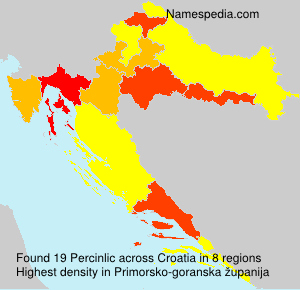 Surname Percinlic in Croatia Surname Percinlic in Croatia