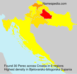 Surname Perec in Croatia Surname Perec in Croatia